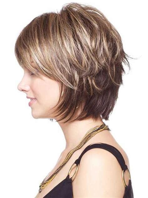 ladies short layered hairstyles|semi short layered haircuts.